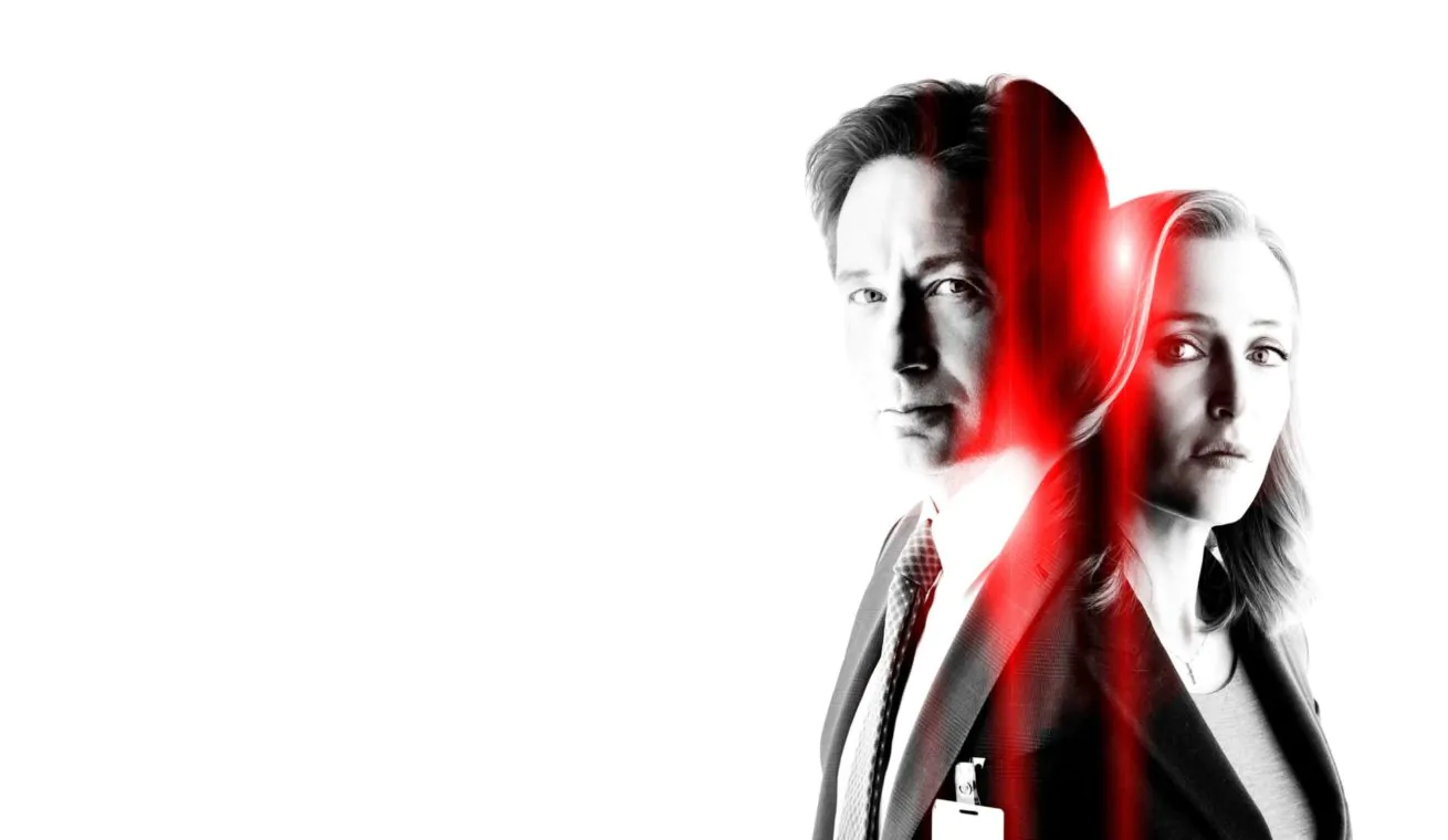 Большой постер с главными персонажами сериала Секретные материалы